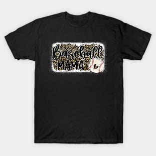 Baseball Mama Leopard   Baseball Mama T-Shirt